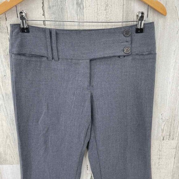 Samantha Trouser Pants Womens Juniors 3 Gray Straight Leg Flare Polyester Y2K 90 - Picture 2 of 7